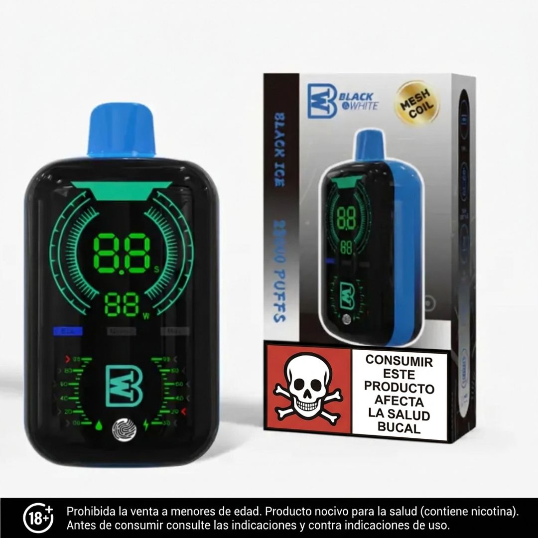 Black And White Black Ice 28.000 Puffs