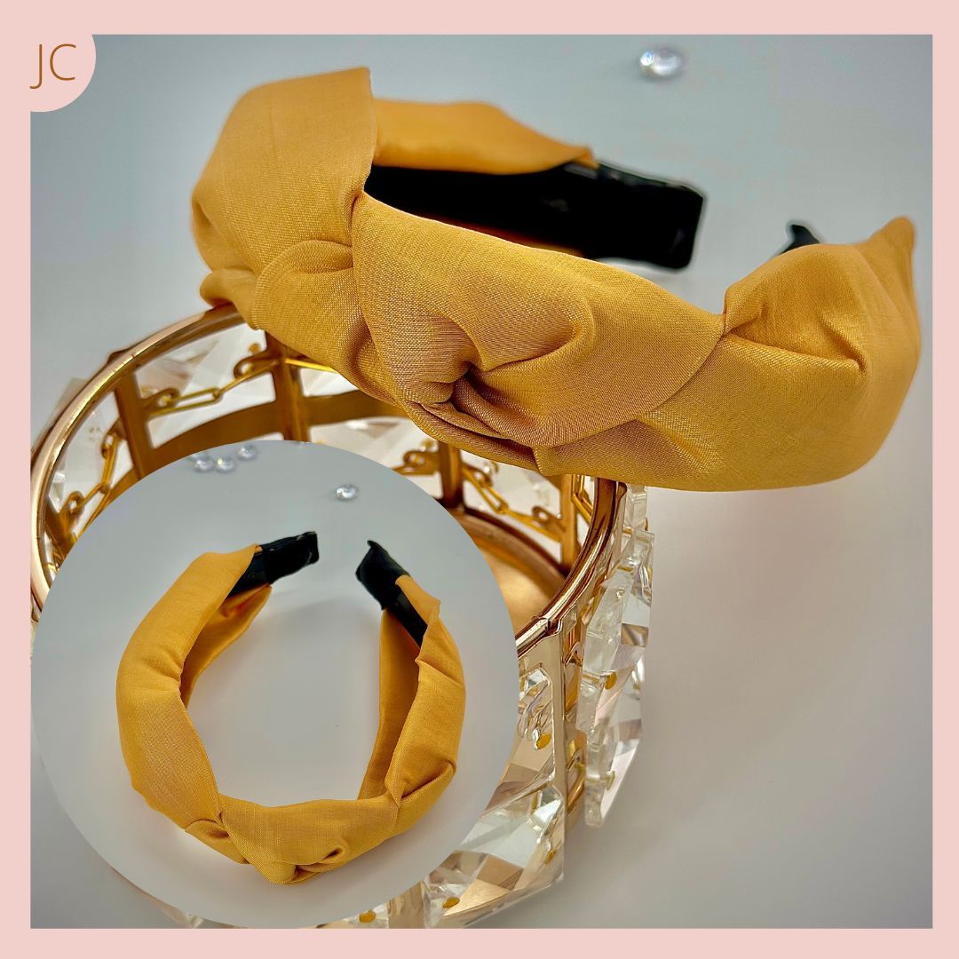 Diadema Amarilla Tela 