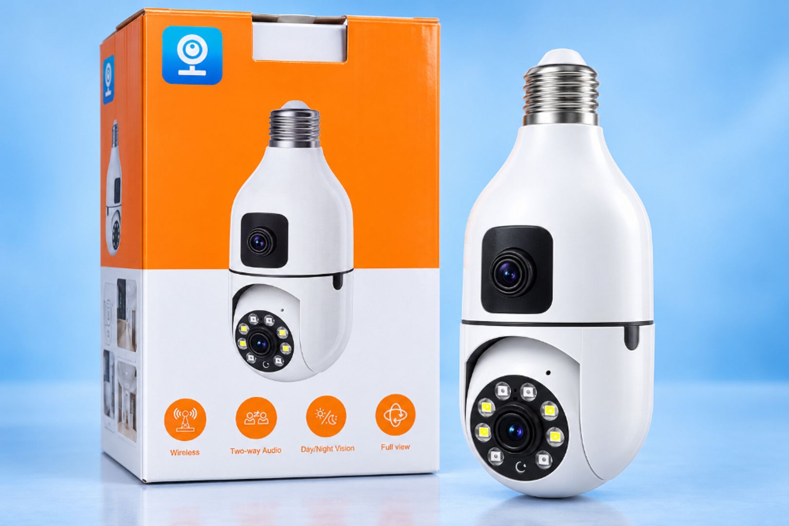 Cámara Wi-Fi Tipo Bombillo con Visión Nocturna