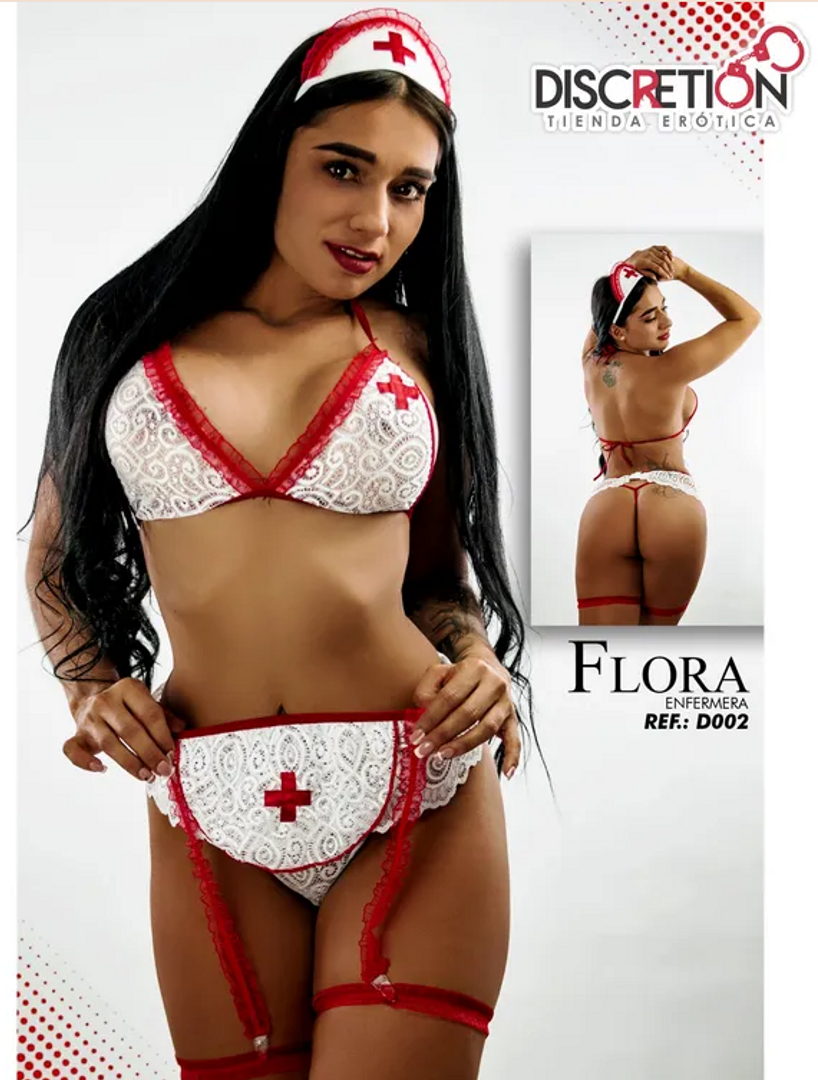 LENCERIA FEMENINA FLORA ENFERMERA