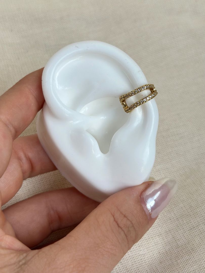 Earcuff doble circonias 