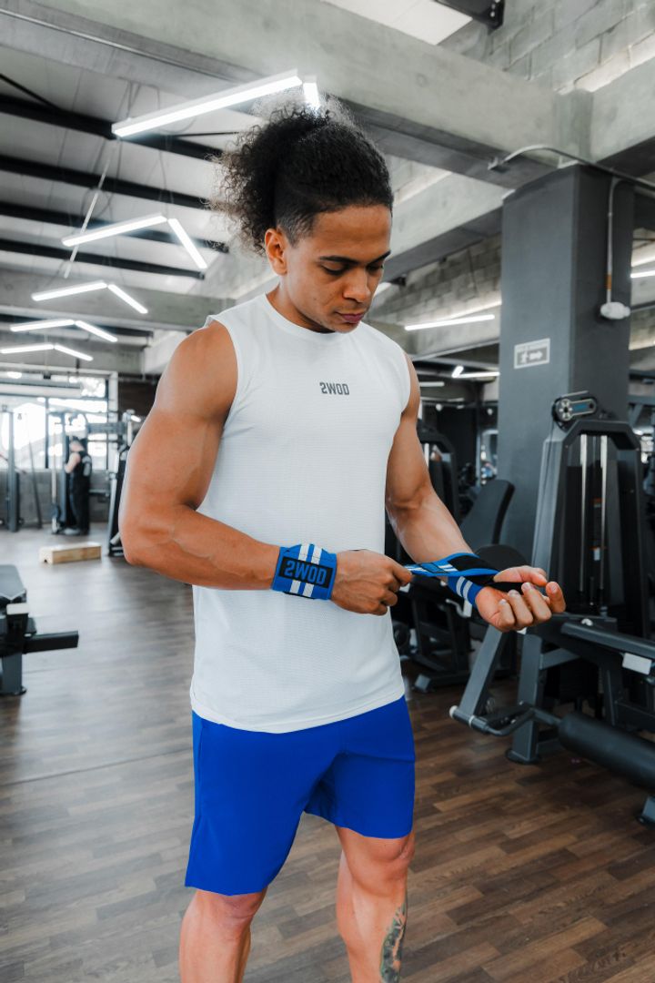 MUÑEQUERAS ELÁSTICAS PRO AZULES