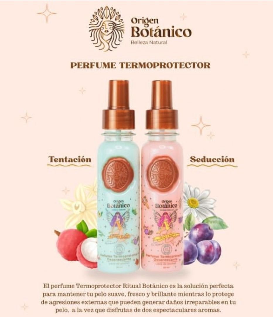 Duo origen botanico ritual perfume desenredante Termoprotector capilar  Ritual botanico
