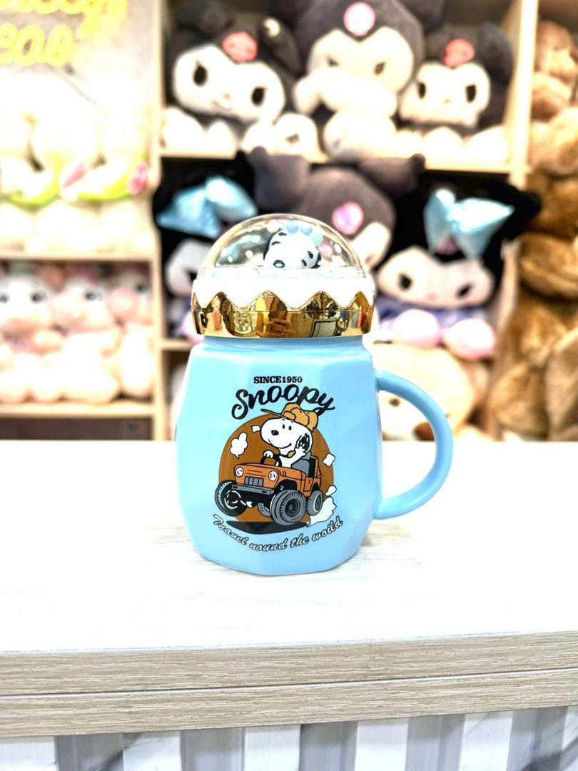 MUG GATOS TAPA NIEVE SNOOPY