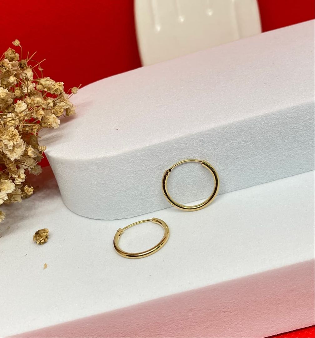 Candongas tipo piercing grandes 1.7cm