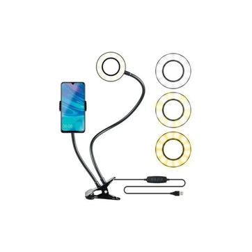 ARO DE LUZ PINZA CON SOPORTE PARA TELEFONO - imagen 1