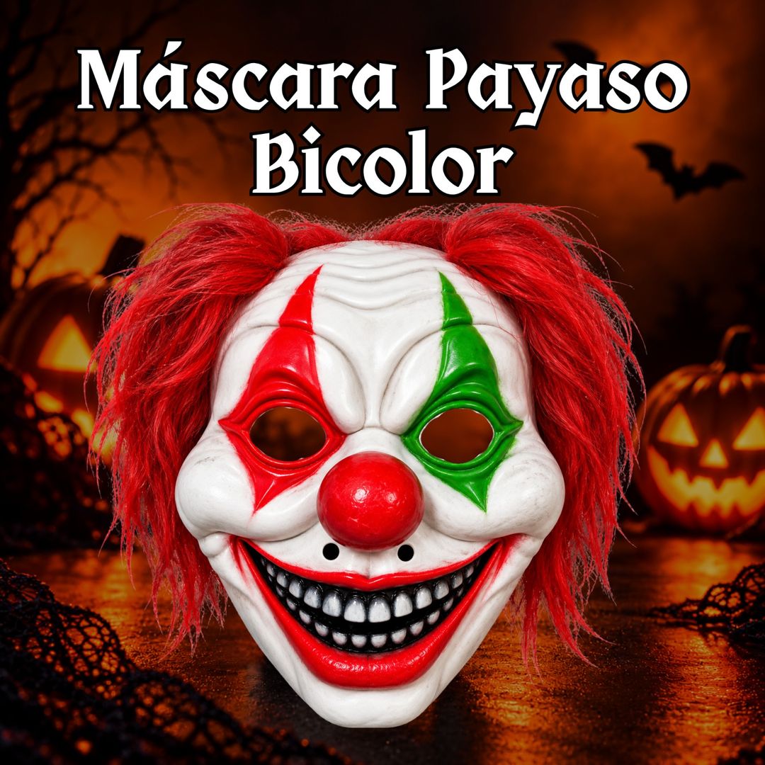 Máscara Payaso Bicolor