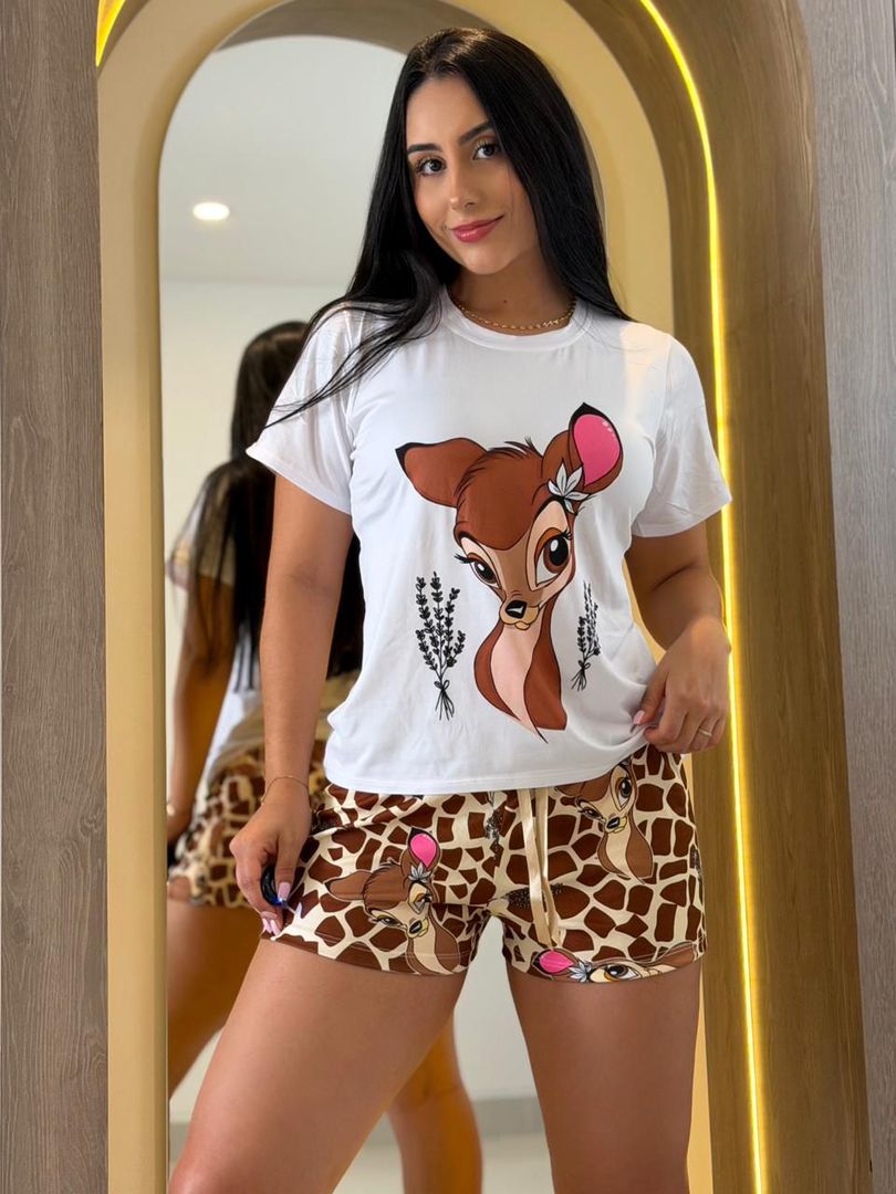 Pijama short personajes