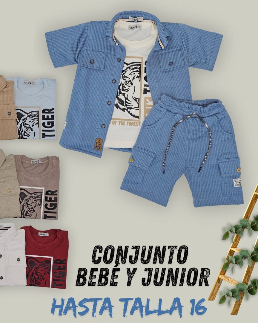 HERMOSO CONJUNTO TRES PIEZAS 