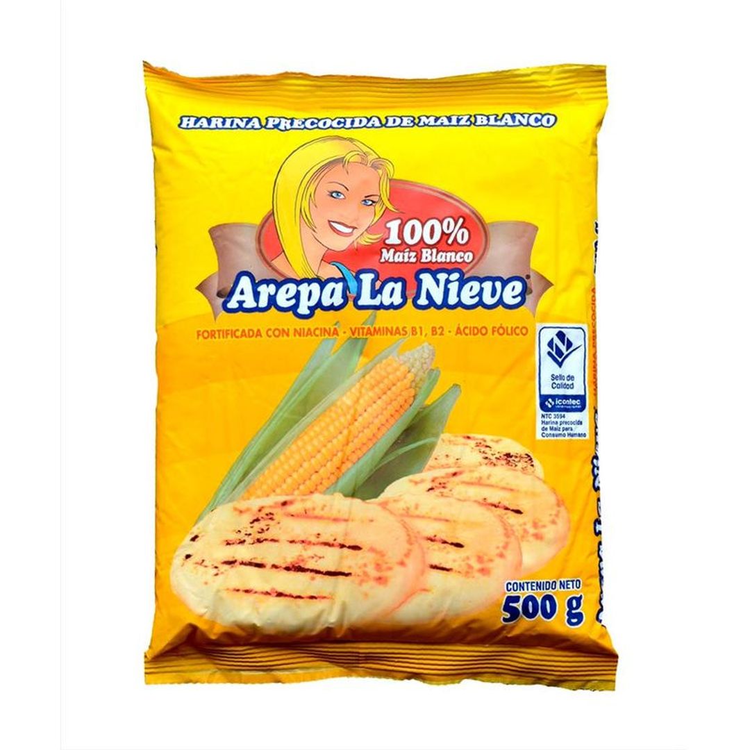 HARINA MAIZ LA NIEVE AREPA*500G