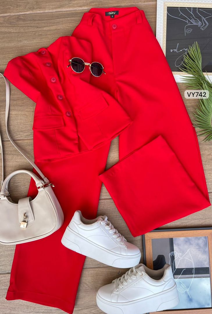 SET BLUSA TIPO STRAPLE Y PANTALON ROKY VY742