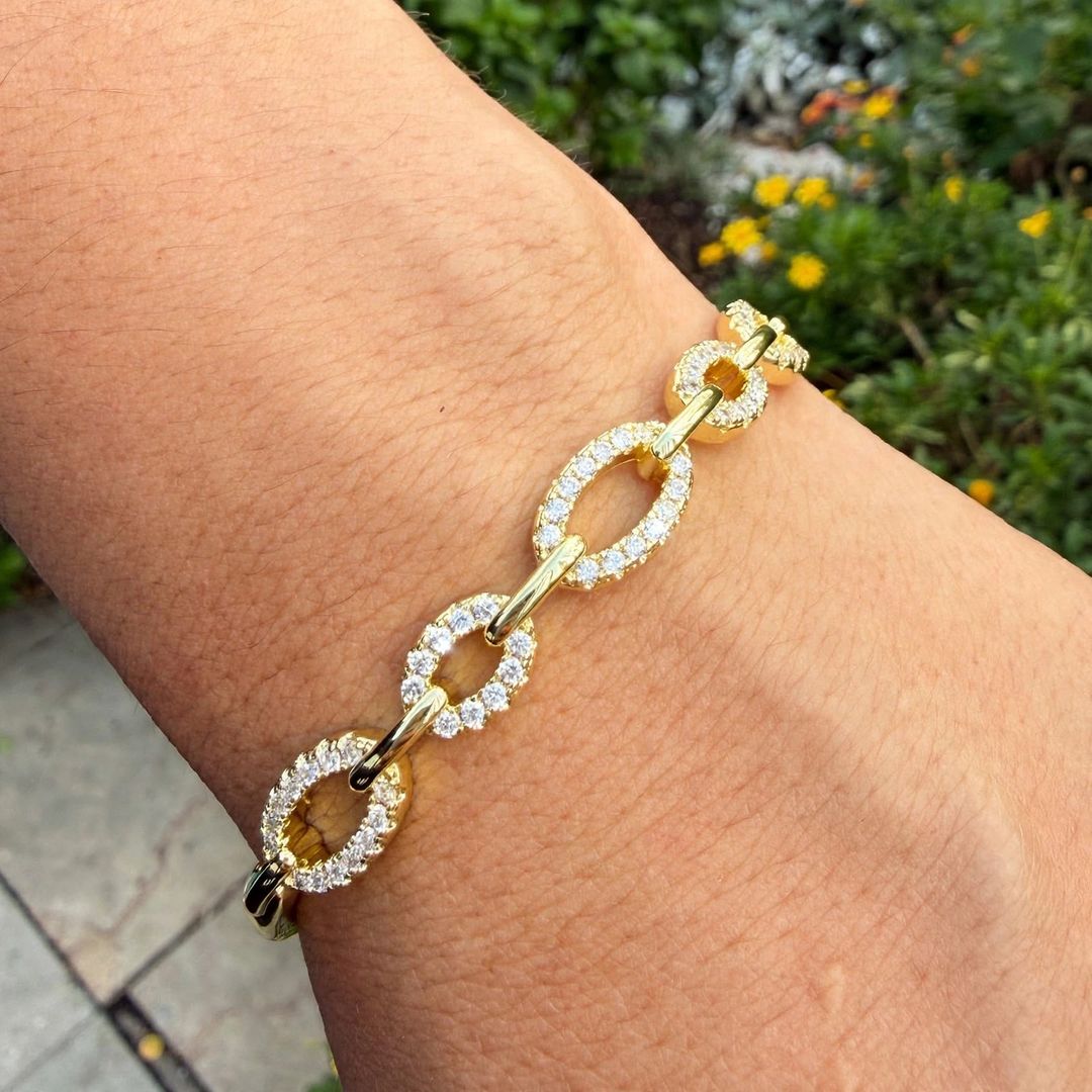 Brazalete Eslabón Pavé