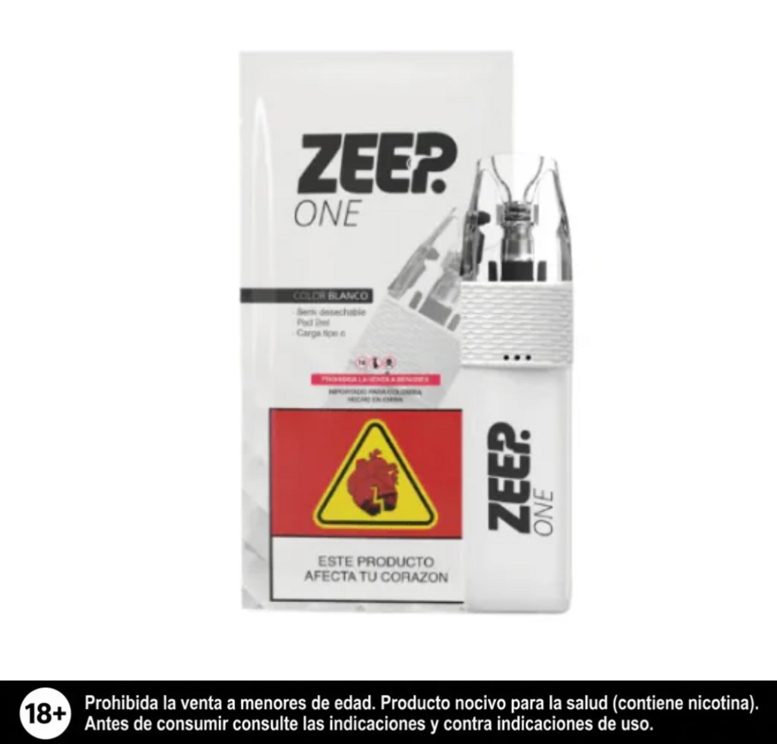 Vape Zeep One Recargable Blanco