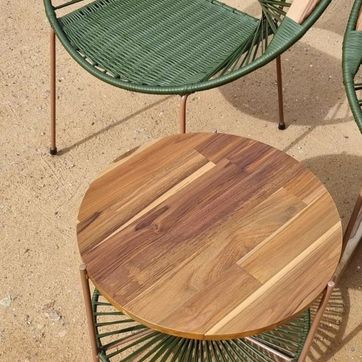 Mesa auxiliar en teca - imagen 2