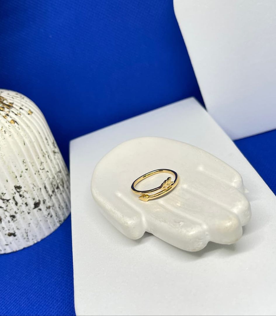 Anillo ajustable flecha lisa