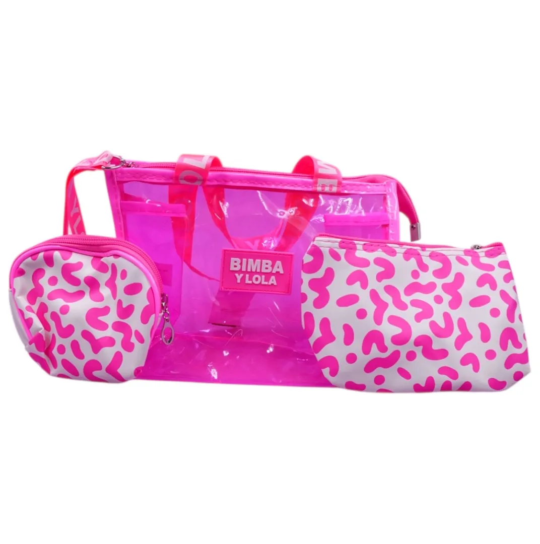 COSMETIQUERA BIMBA Y LOLA TRANSPARENTE x3