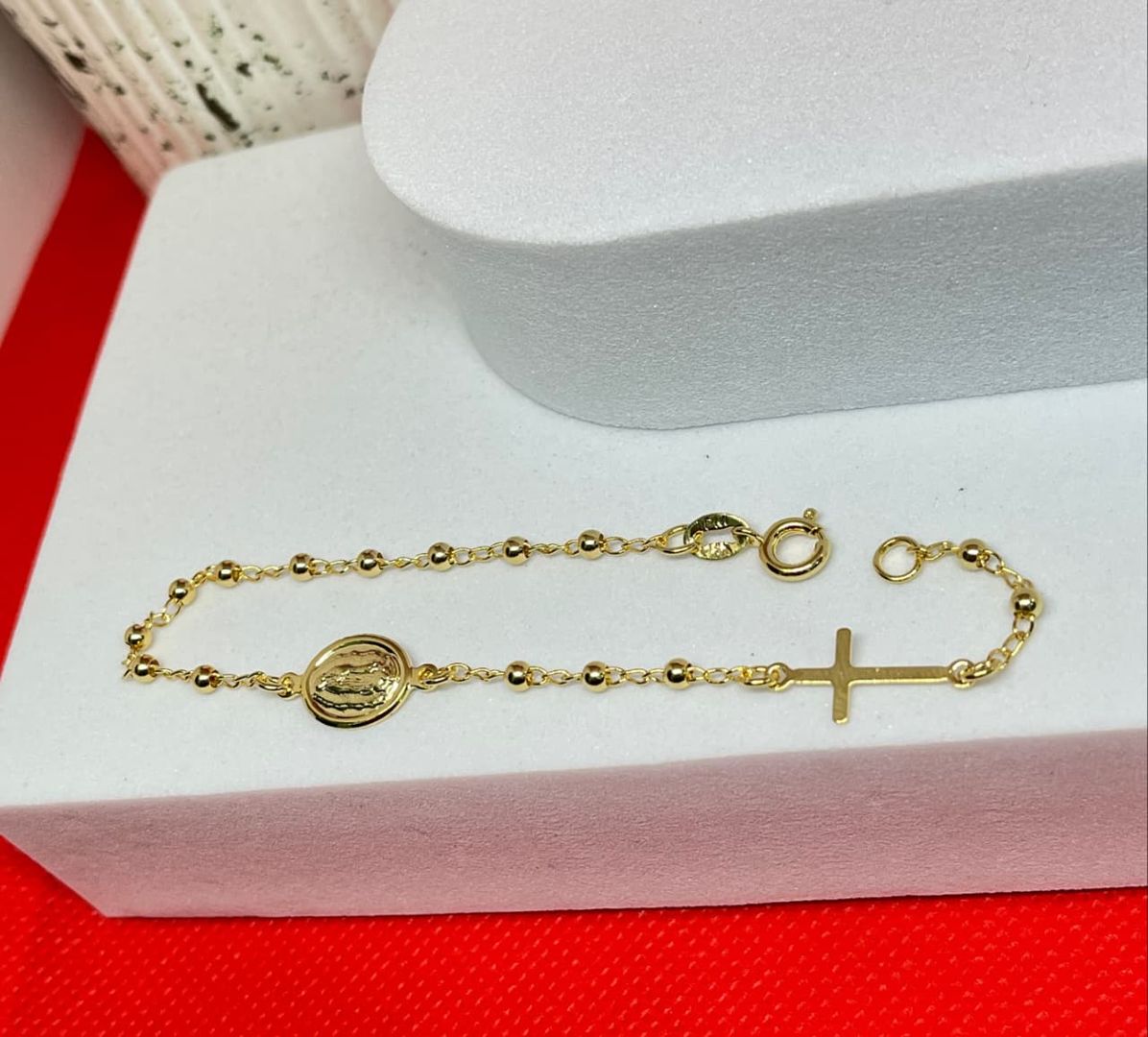 Pulsera denario virgen guadalupe de 18ccm