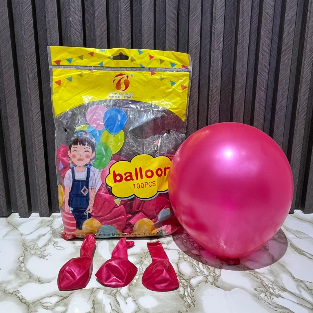 GLOBO R12 x 100 UNIDADES FUCSIA   SATINADA