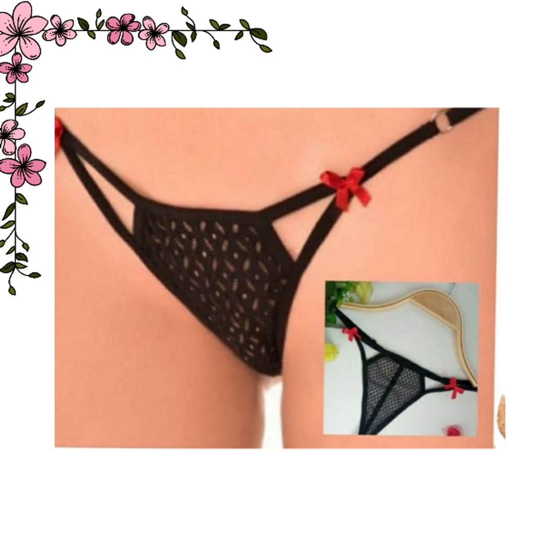 Tanga hilo en malla ajustable 