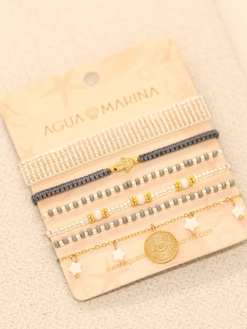 Set Pulsera Hamsa