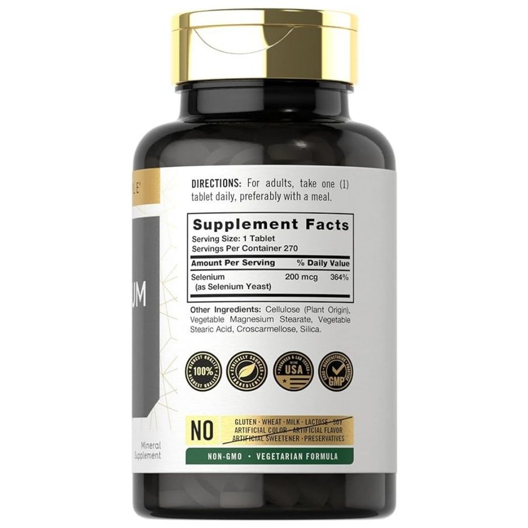 Selenio Tabletas de 200 mcg 270 tabletas CARLYLE