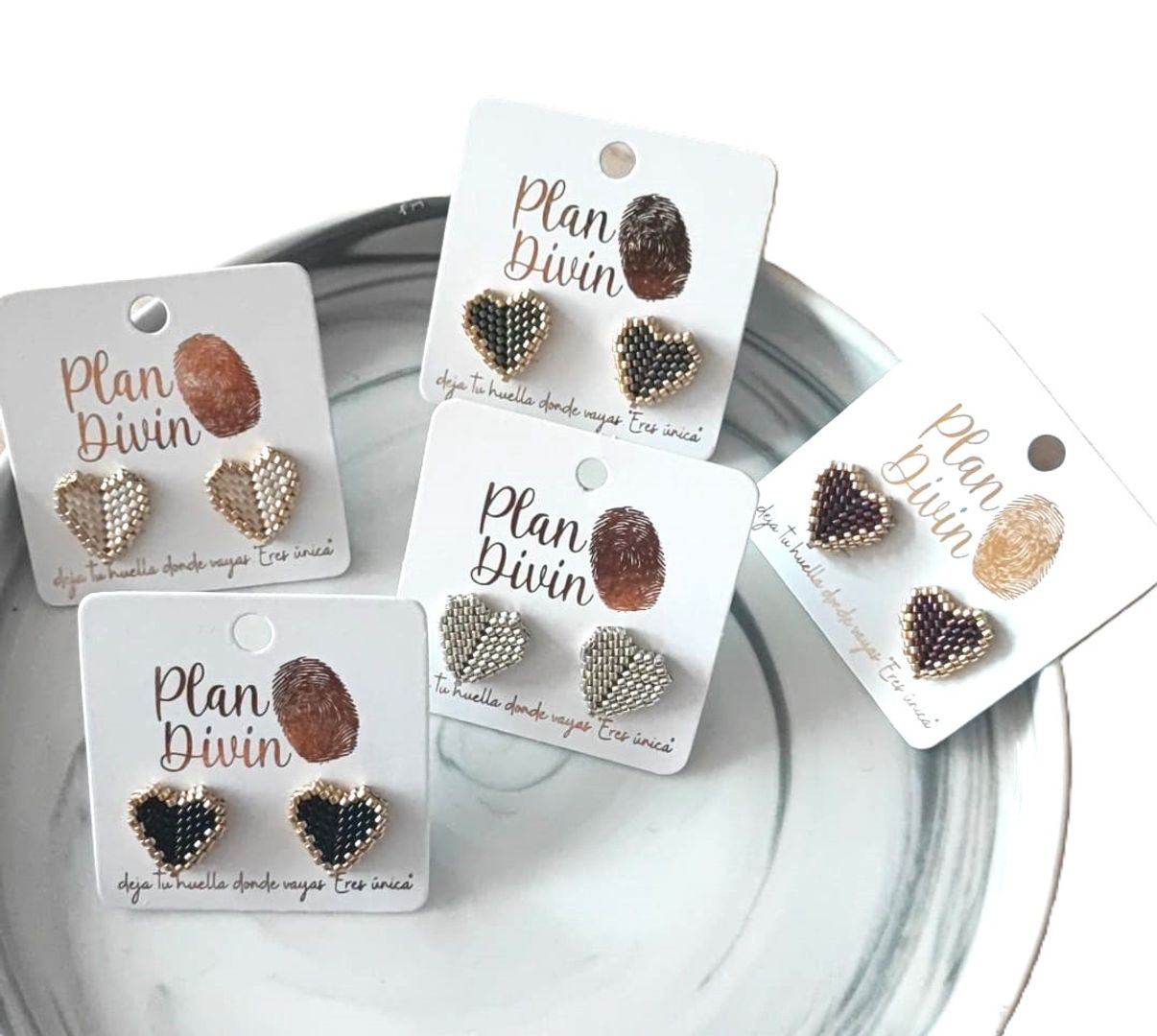 Topo Corazón Mini Doble Miyuki