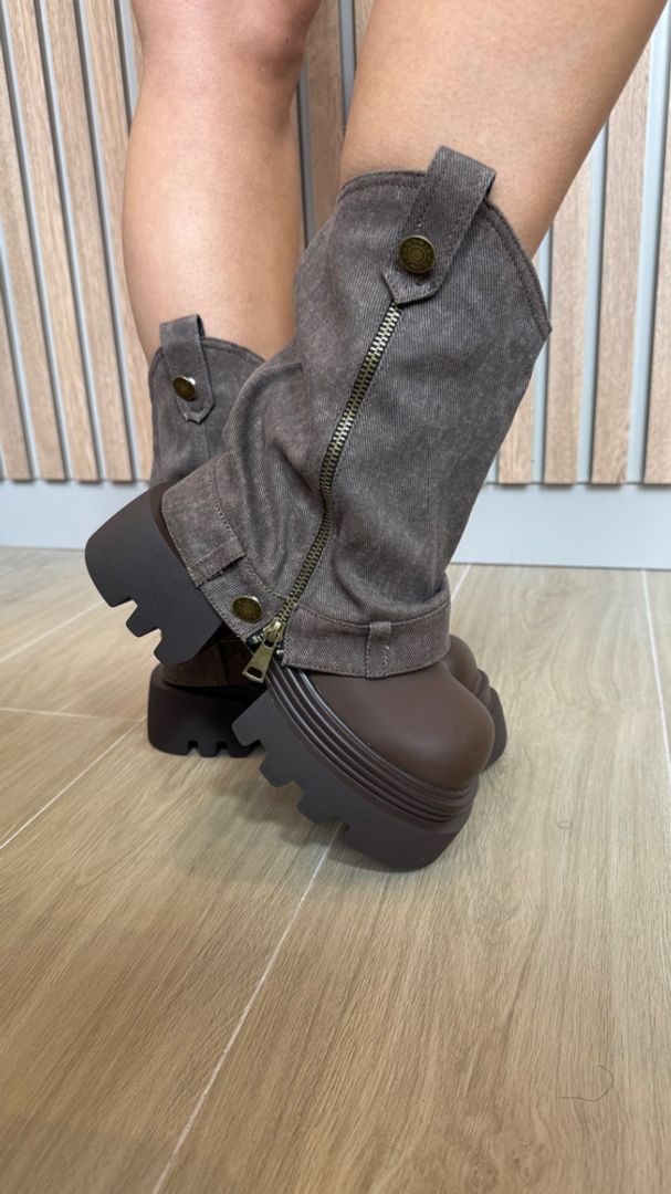 BOTAS VAQUERAS DENIM CAFES