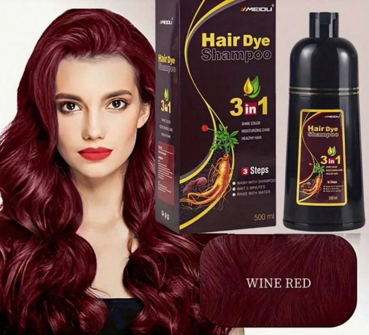 Shampoo chao canas DARK WINE RED