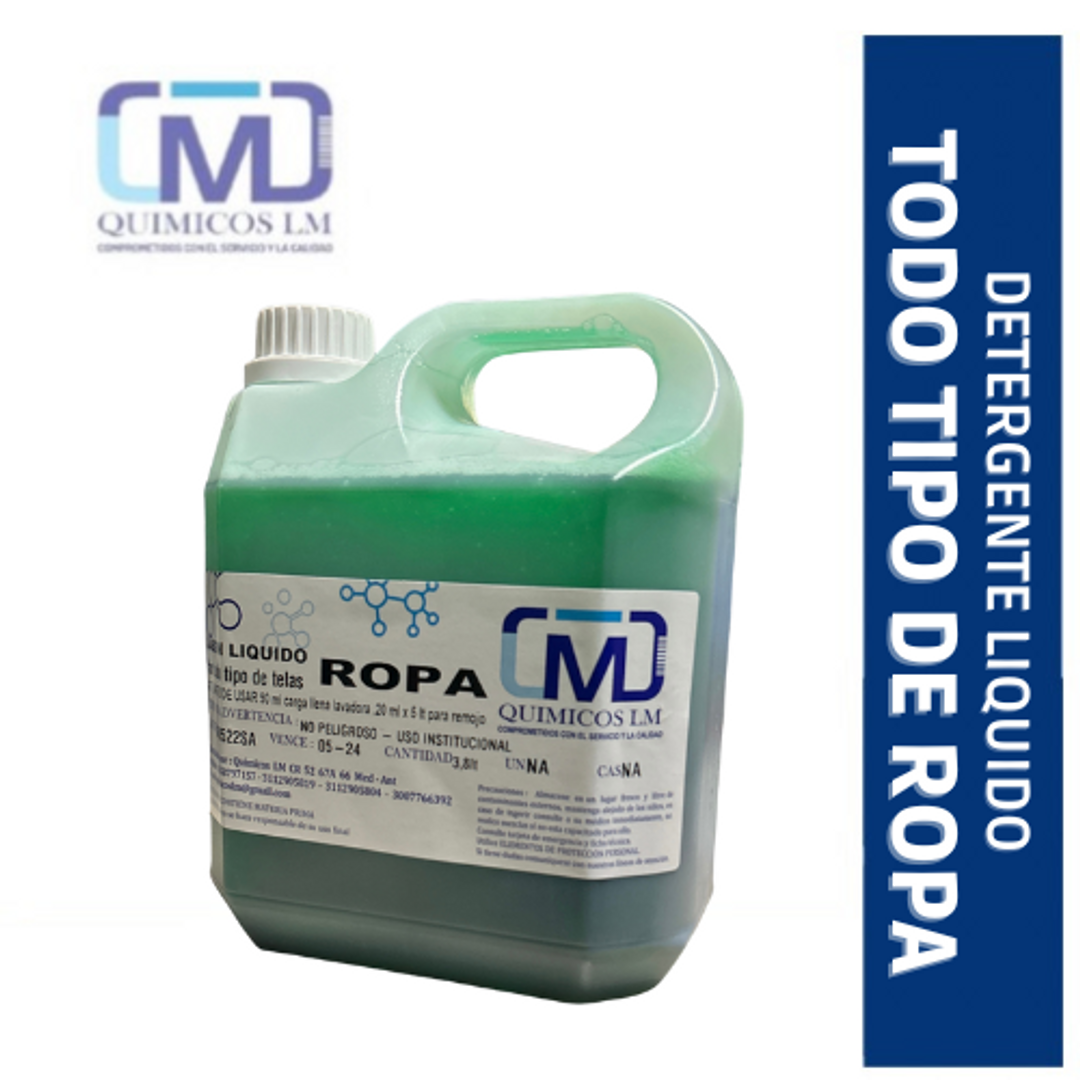 DETERGENTE LIQUIDO TODO TIPO DE ROPA 