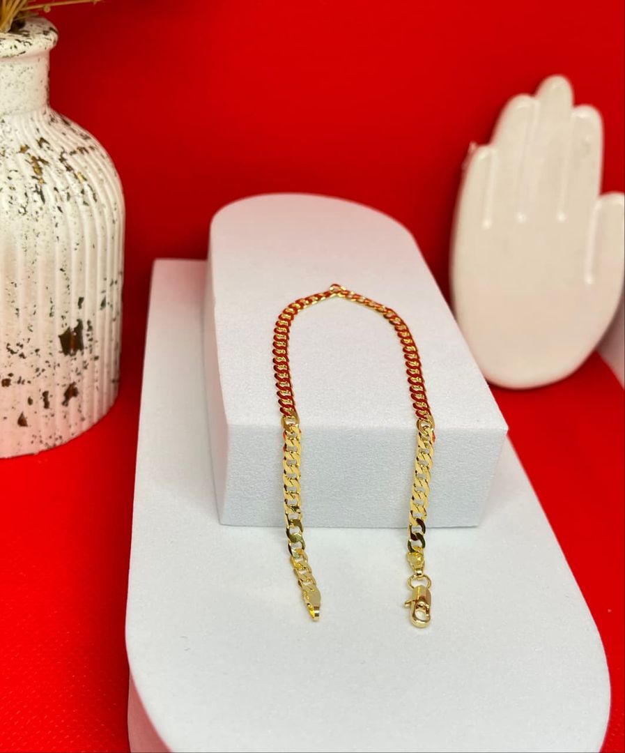Pulsera cubana plana 3mm de 20cm