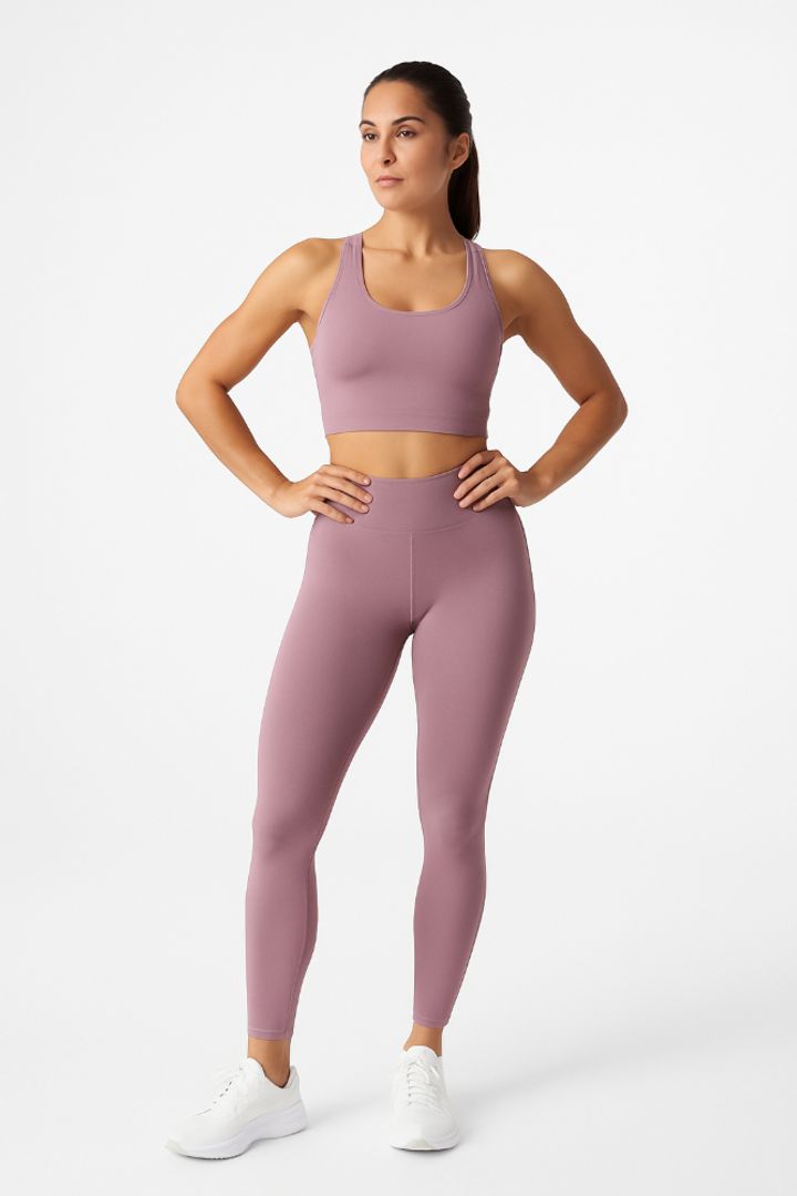  Leggings tiro alto tela Lycra