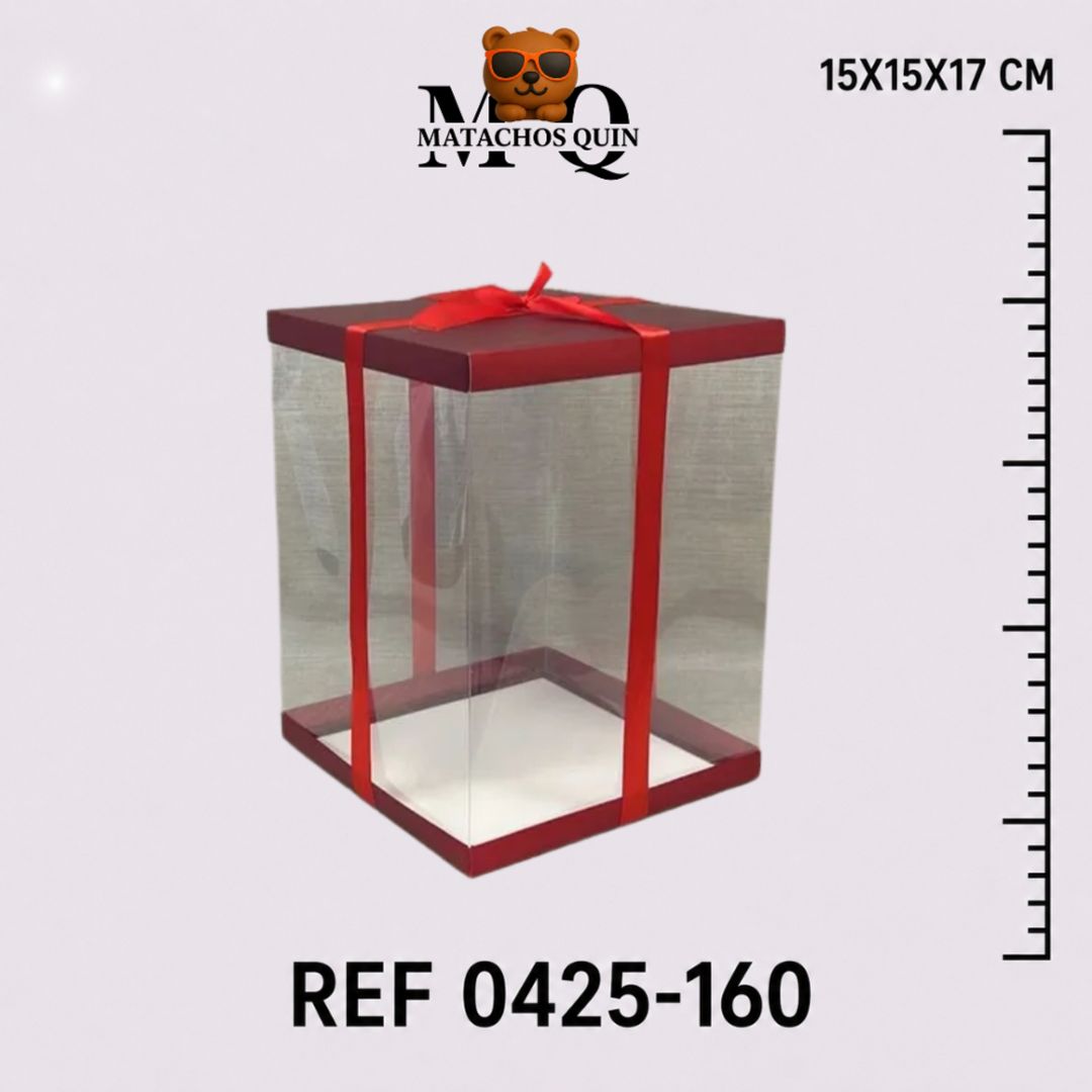 CAJA DE ACETATO ROJA PEQUEÑA