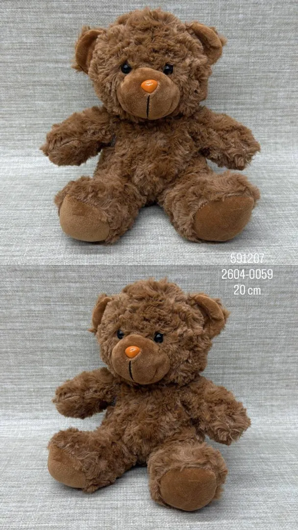 OSO PELUDITO CAFE OSCURO 20 CM