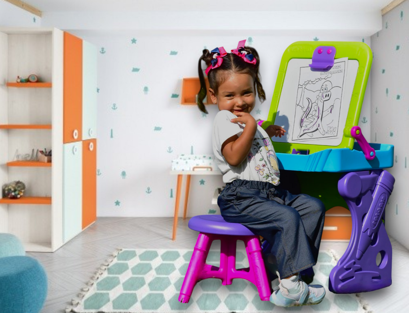 ESCRITORIO-PUPITRE NIÑA-BTOY