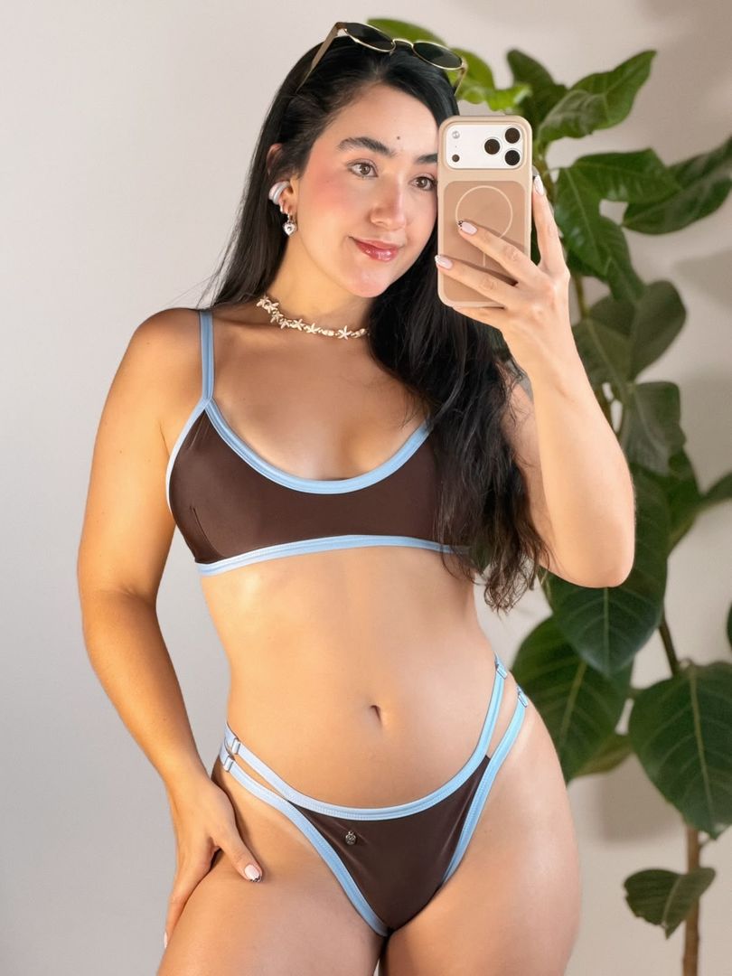 VESTIDO DE BAÑO BICOLOR 