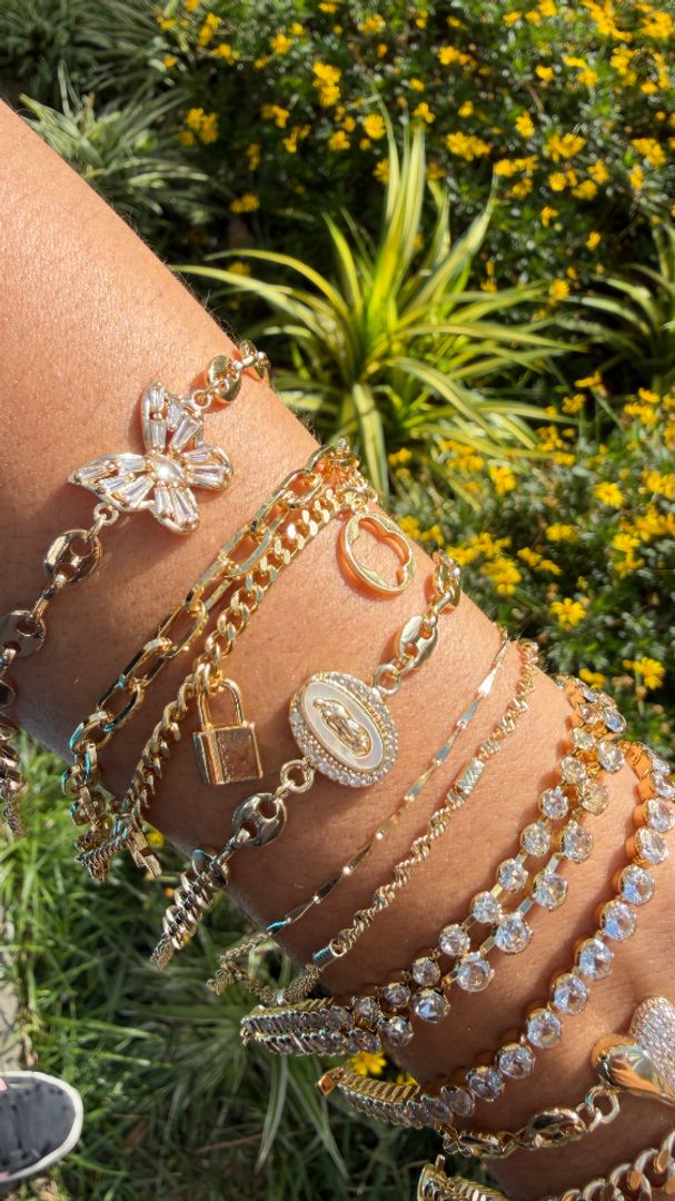 Pulsera doble delicada Dorada