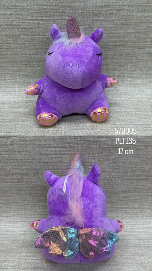 UNICORNIO MORADO 17 CM