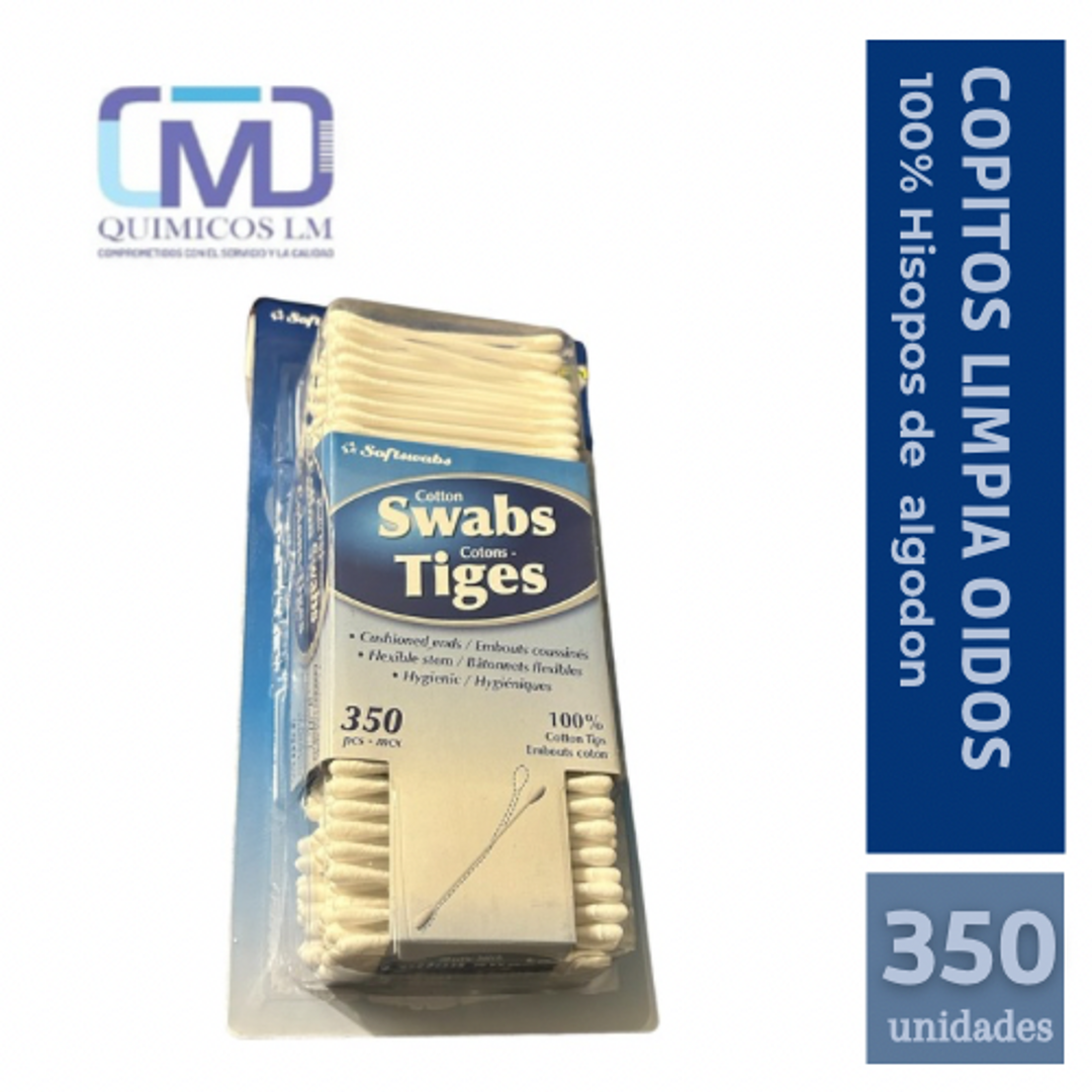 COPITOS LIMPIA OÍDOS / HISOPOS 350und