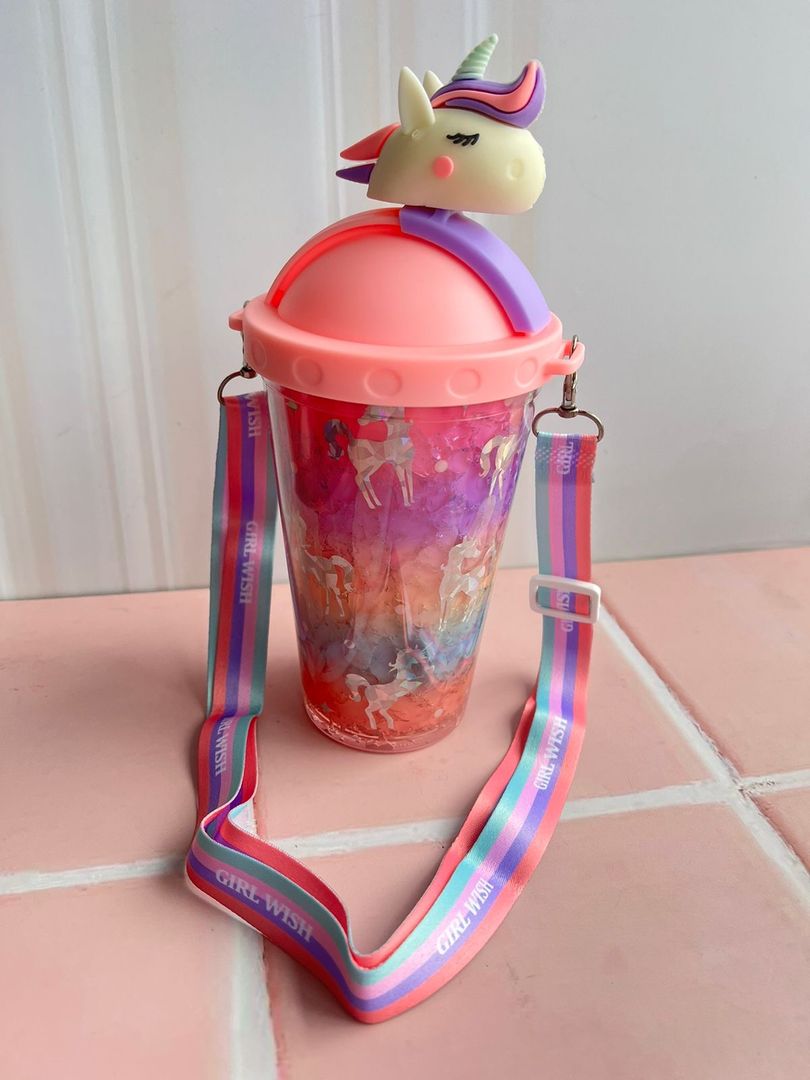Vaso pitillo unicornio 