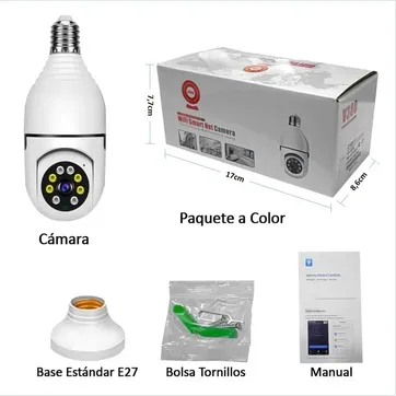 CAMARA IP TIPO BOMBILLO WIFI V380 PRO PANORAMA - imagen 1