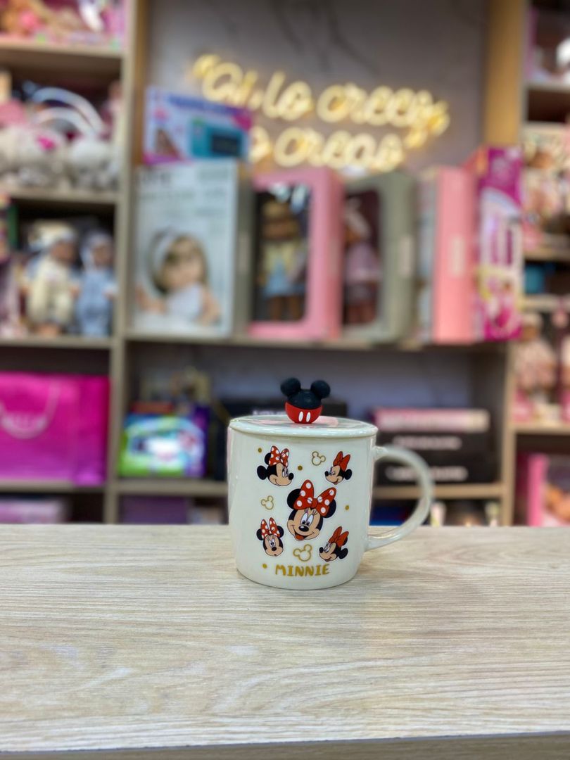 TAZA MINNIE Y MICKYE BLANCO