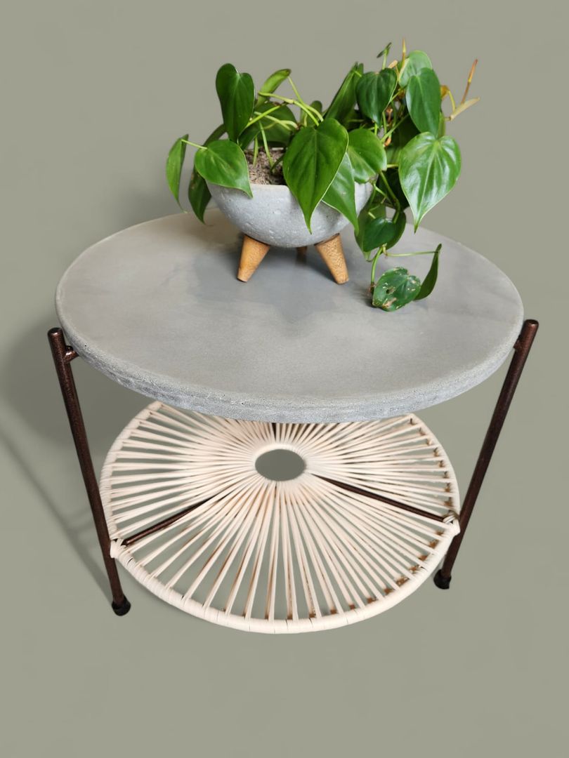 Mesa en concreto y tejido