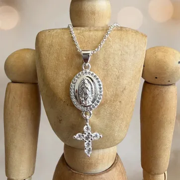 Collar Virgen de Guadalupe circones - imagen 1