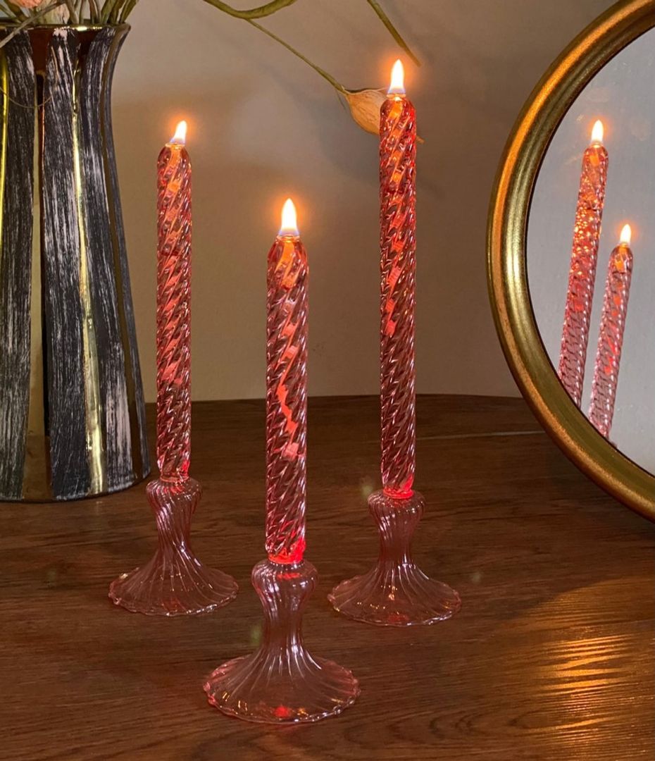 Velas de Cristal rosada