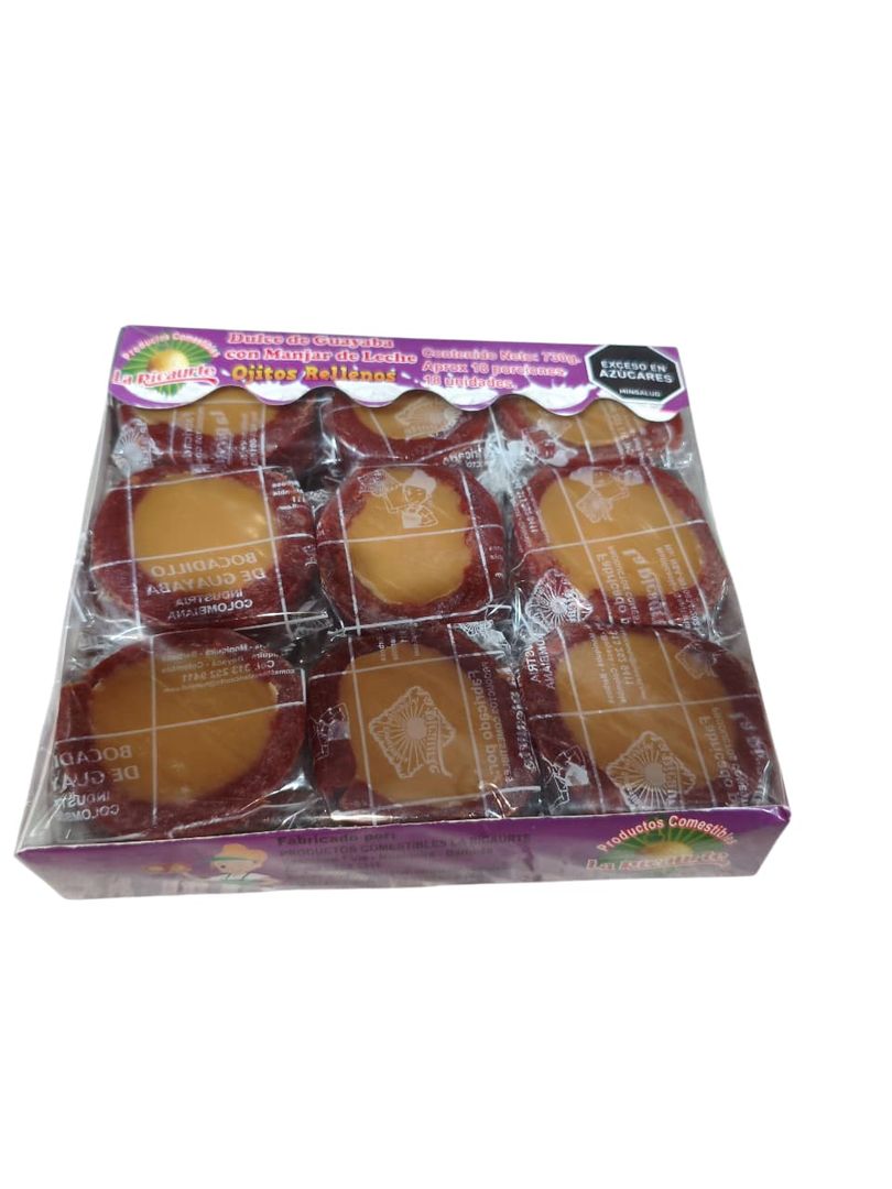 MANJAR BLANCO OJITOS RELLENOS SANDUCHON*18