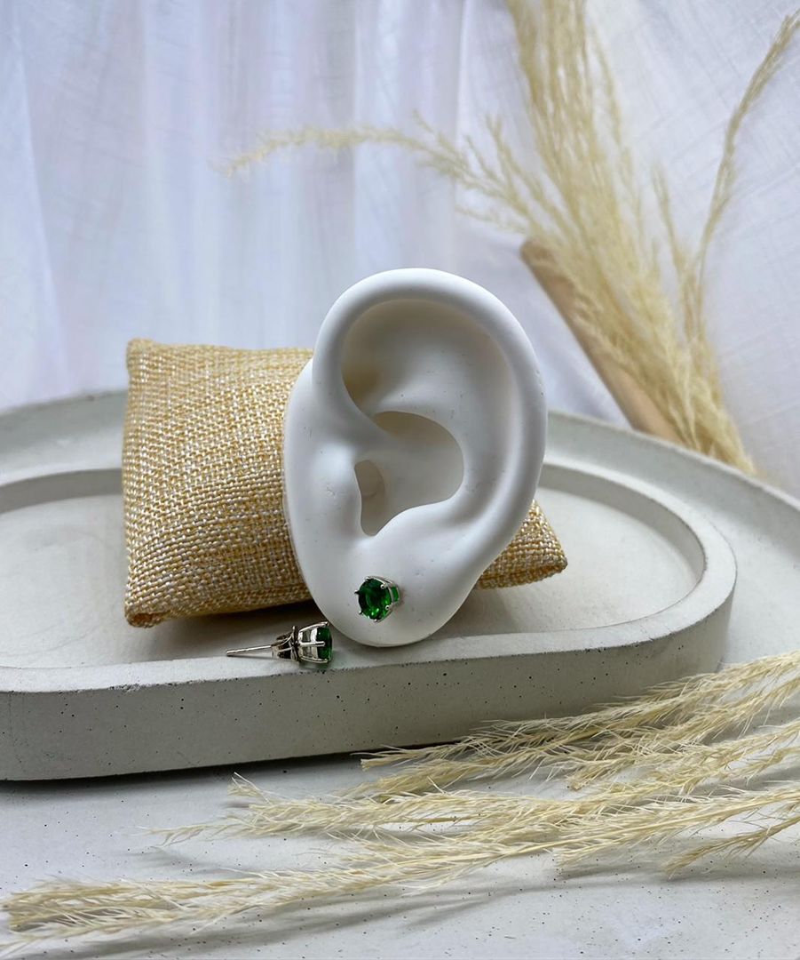 Topo diamante verde, plateado, covergold 