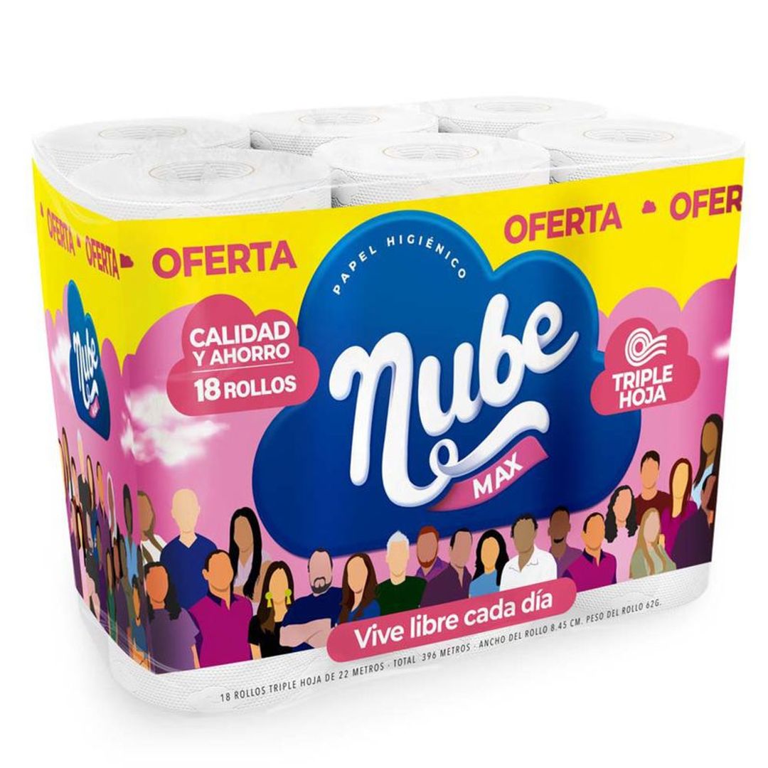 PAPEL NUBE MAX*18*3H 22MTS