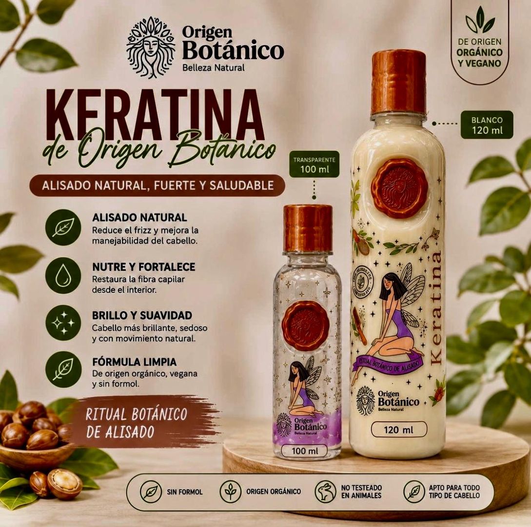 ORIGEN BOTÁNICO KERATINA DE ORIGEN ORGANICO & VEGANA 120 ML