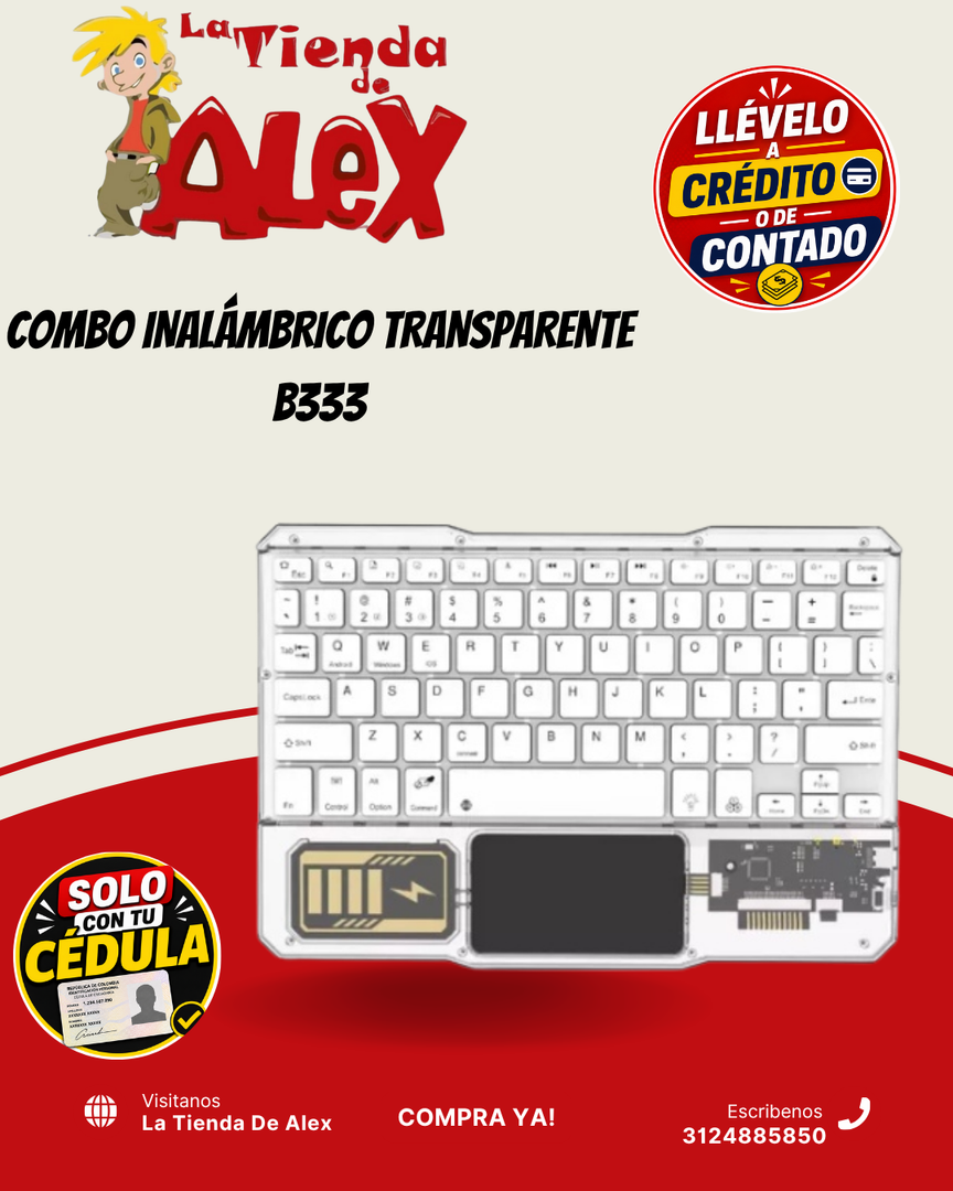 COMBO INALÁMBRICO TRANSPARENTE B333