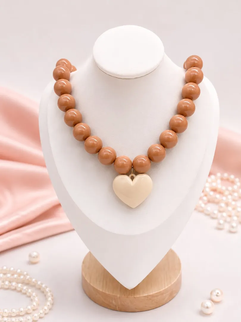 Collar Chicle # 16  nude / beige